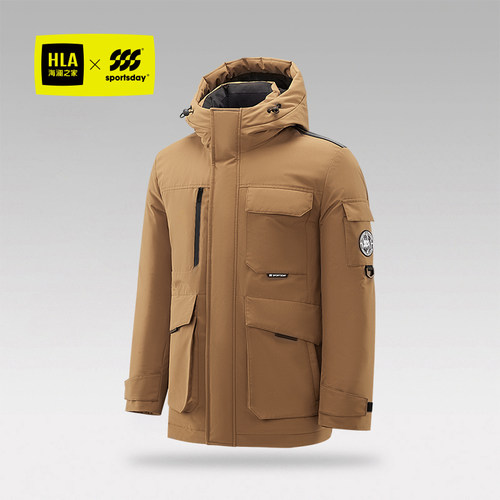 海澜之家舒适连帽保暖羽绒服鸭绒