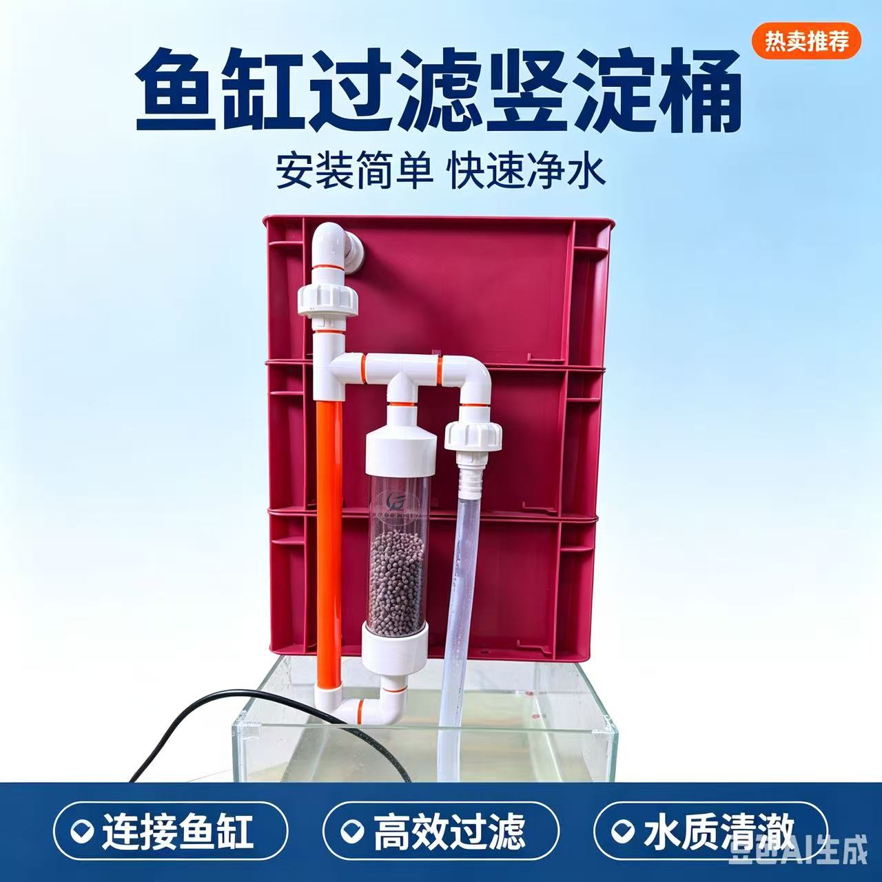 鱼缸粪便收集过滤器管件