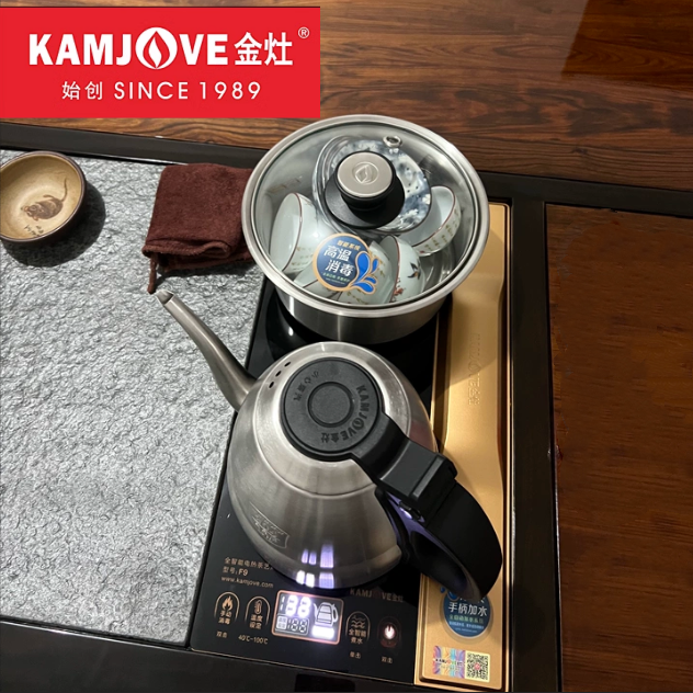 金灶F9手柄上水电热烧水壶全自动上水恒保温一体泡茶专家用电茶炉