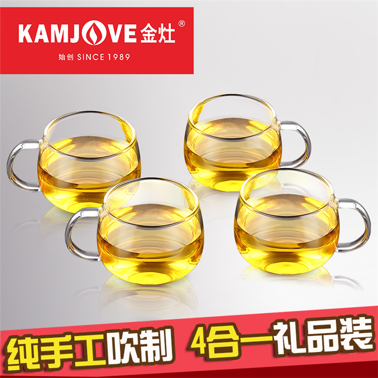 KAMJOVE手工耐热玻璃杯4个