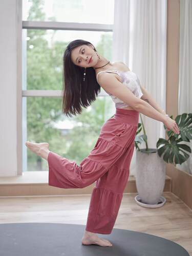 韩国本土层次蛋糕裤宽松瑜伽服女