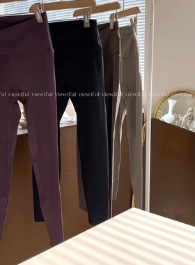 四季韩国routine高腰瑜伽长裤女双腰裤收腰提臀显瘦健身运动裤