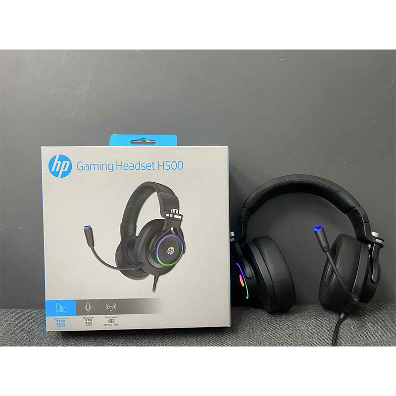HP/惠普 H500有线头戴式耳机发光带麦台式电脑笔记本电竞游戏吃鸡