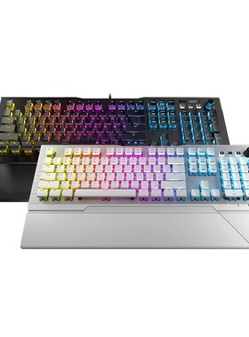 Roccat德国冰豹瓦肯Vulcan电竞104键游戏机械键盘RGB红轴茶轴光轴