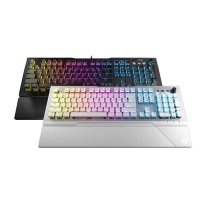 Roccat德国冰豹瓦肯Vulcan电竞104键游戏机械键盘RGB红轴茶轴光轴