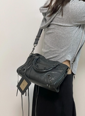 巴黎机车包辣妹包中古包大容量ABG女士复古高级感腋下单肩斜跨包