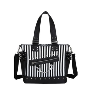 Stereoman欧洲Banned哥特朋克格子单肩斜挎包设计感小众帆布包女