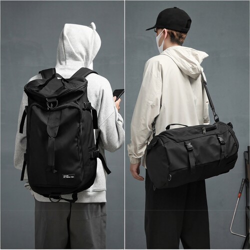 多功能双肩包可斜挎三用户外登山包男旅行健身大容量运动骑行背包