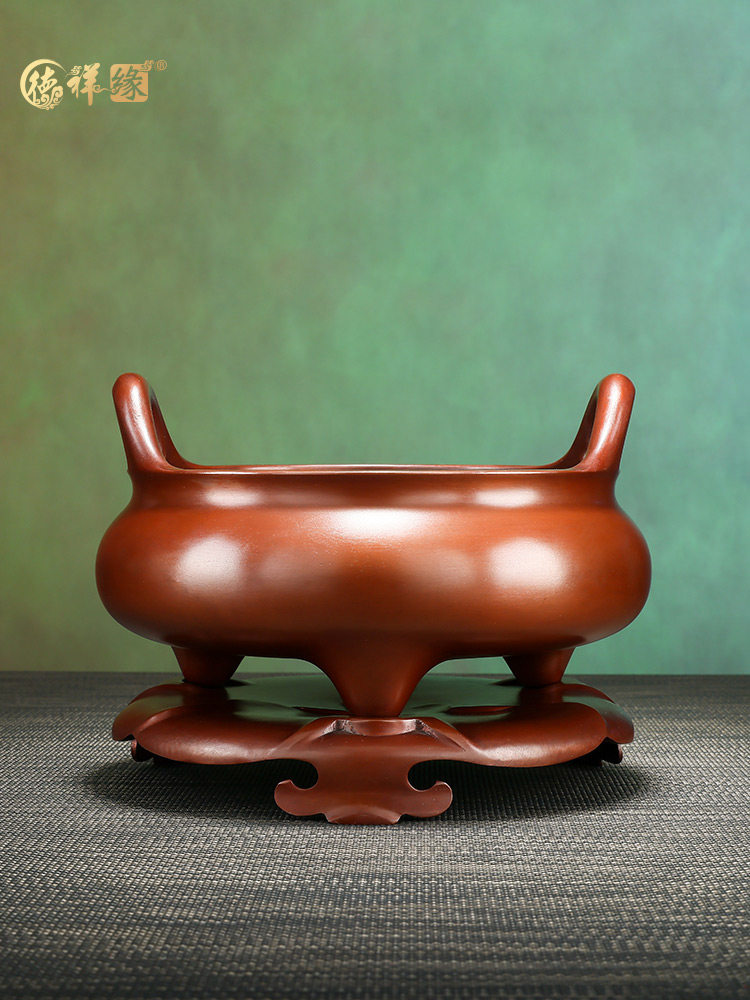 铜底耳炉三腿炉家用室内香炉熏香用品宣德炉檀香线香古董,家居饰品,香薰炉,淘宝优惠券,粉丝福利购,淘宝优惠卷