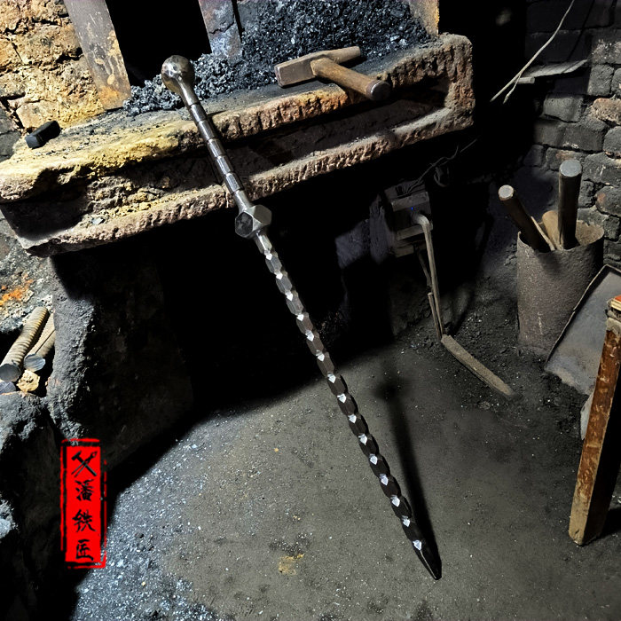 铁匠手工锻打十八般兵器实心门神重锏钢鞭武术训练表演收藏摆设,特色手工艺,其他特色工艺品,淘宝优惠券,粉丝福利购,淘宝优惠卷