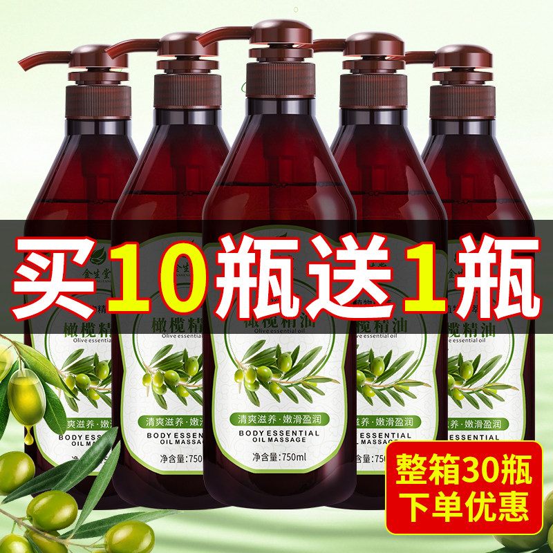 橄榄按摩精油全身体通经络免洗刮痧油推拿开背spa美容院专用脸部
