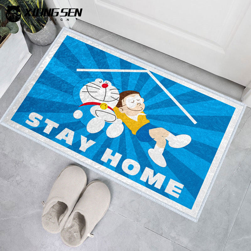 哆啦A梦日系机器猫叮当硅藻泥地垫入户垫浴室门口玄关脚垫子地毯