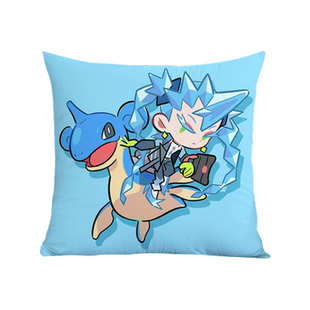 宝可梦初音未来联名拉普拉斯抱枕办公室腰枕床头沙发靠垫汽车靠枕