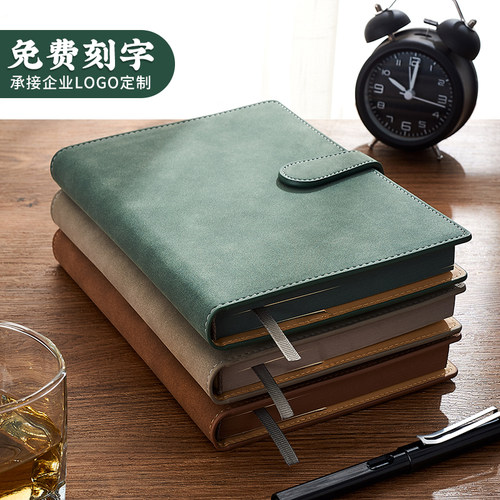 A5简约复古搭扣笔记本加厚日记本