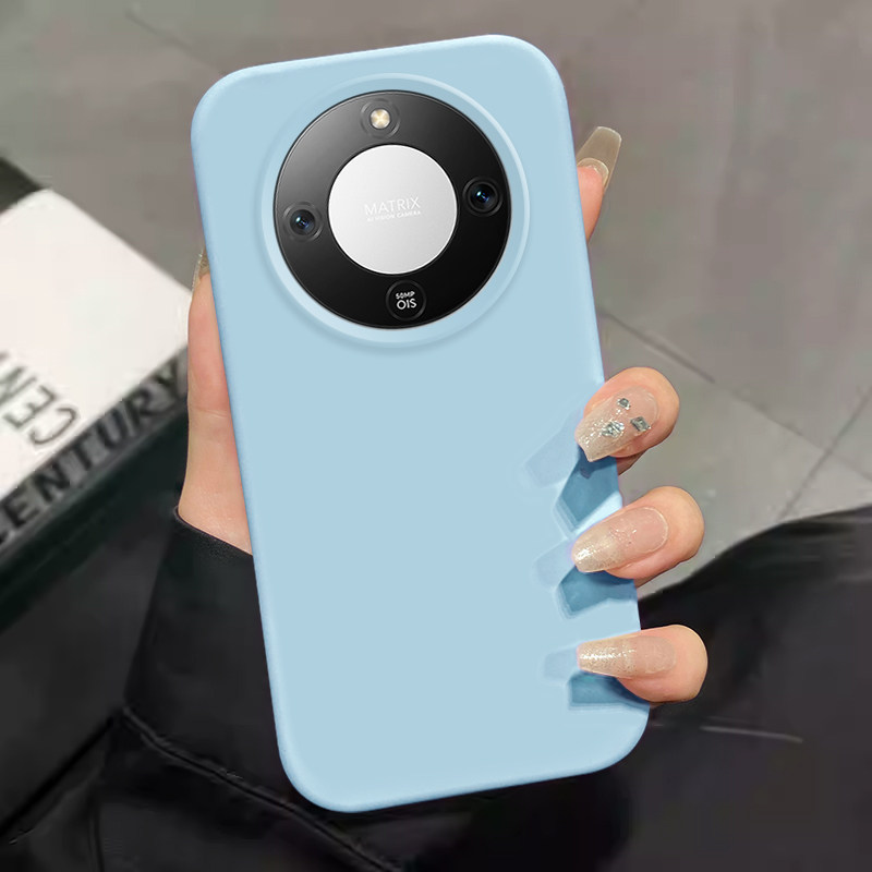 适用于荣耀X70手机壳新款糯米HonorX70液态硅胶轻薄防摔全包保护套荣耀X70i简约高级感男女纯色情侣软壳