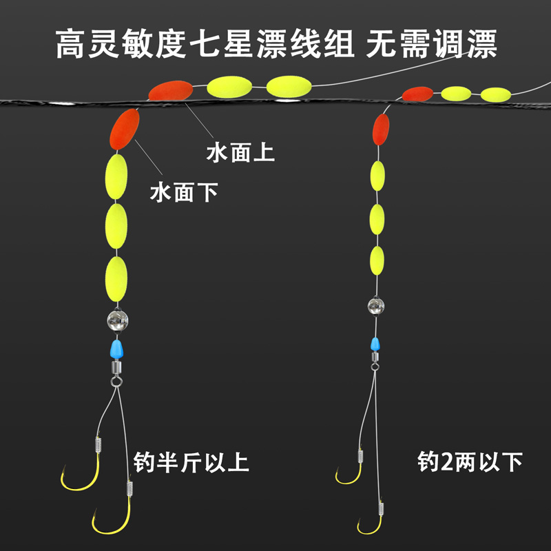 七星漂线组主线带子线绑好的成品