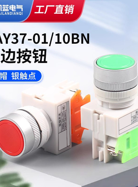 按钮开关自复位LAY37-10BN 01BN圆形平头按钮Y090 一开或一闭
