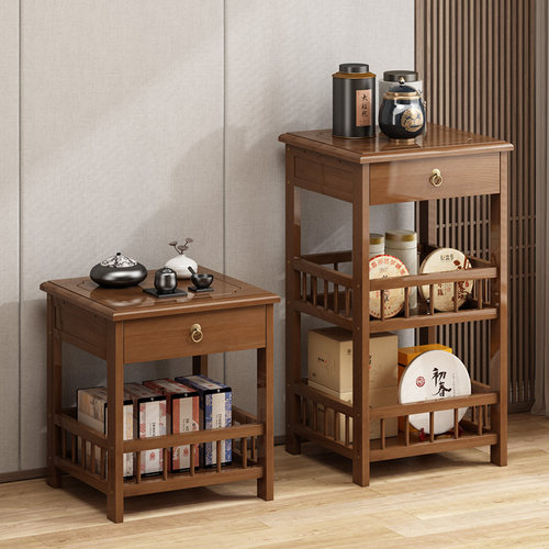 新中式茶叶置物架加高加固