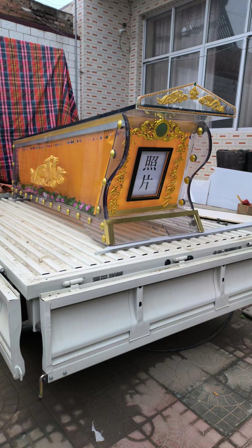 土葬水晶棺下葬水晶棺下葬棺材土葬殡葬用土葬棺材水晶棺土葬地下