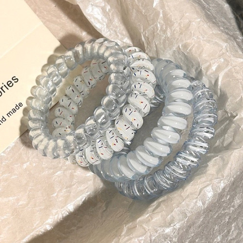 电话线发圈高马尾发绳
