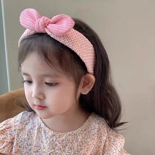 粉色蝴蝶结百搭韩版头饰