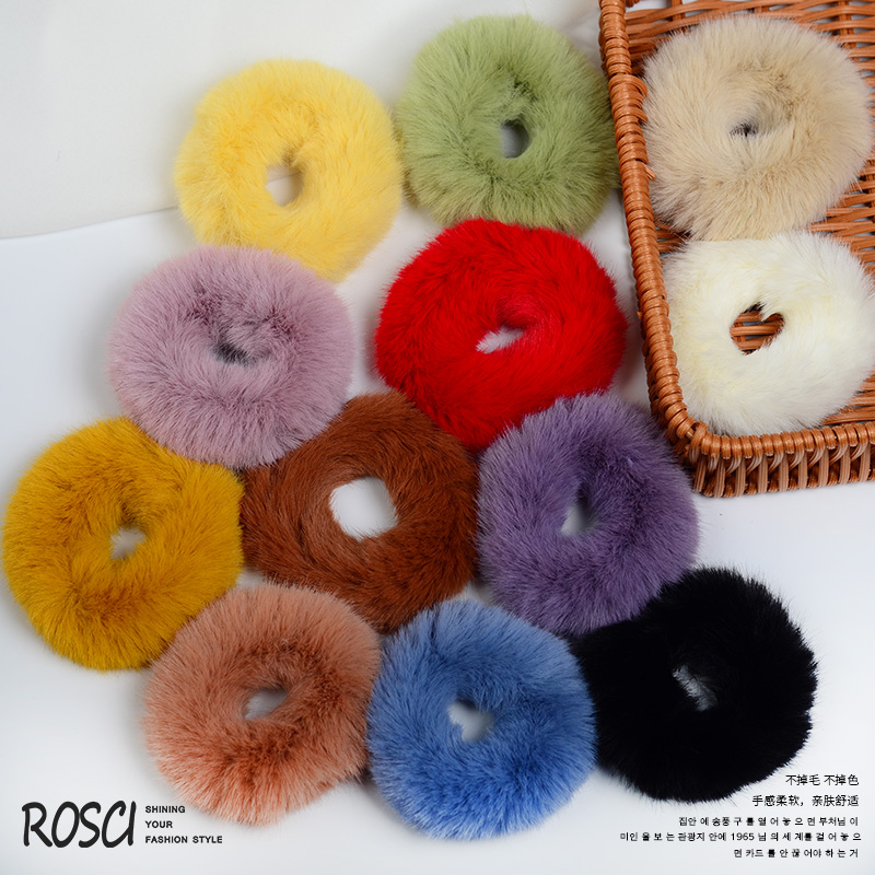 网红毛圈少女甜美风发绳马尾辫