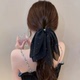 韩版 满天星飘带头饰发夹女后脑勺半扎发蝴蝶结抓夹高级感鲨鱼夹子