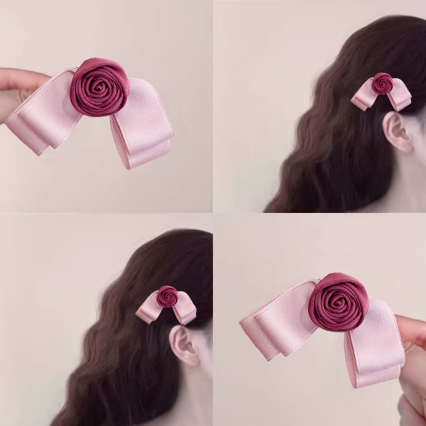 夹子头饰蝴蝶结发夹小香风