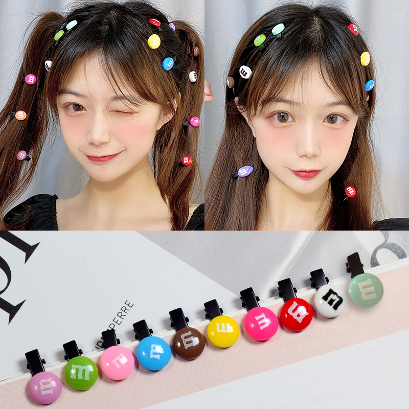 彩虹糖果小号发夹ins可爱日系