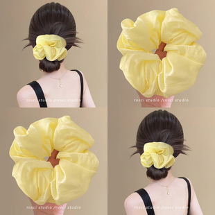 夏日韩系清新大肠发圈女头绳2025新款 扎丸子头饰弹力耐用马尾皮筋