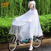 Single electric vehicle bicycle raincoat female riding long full body anti-rainstorm bicycle male summer transparent poncho
