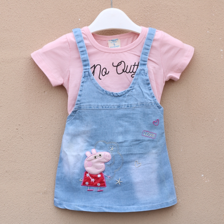 女宝宝牛仔裙子夏装女童公主裙子夏季小女孩背带连衣裙0一1-2-3岁