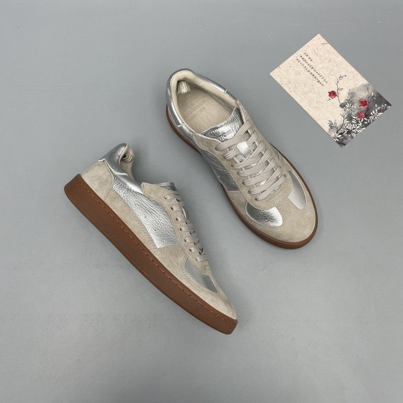 外贸真皮复古休闲板鞋平底鞋2025春秋德训鞋女旅行跑步不累脚超软,女鞋,德训鞋,淘宝优惠券,粉丝福利购,淘宝优惠卷