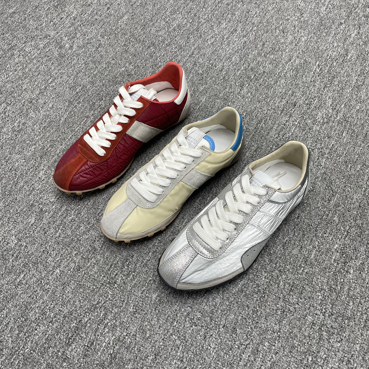 外贸真皮薄底女鞋系带舒适复古做旧休闲鞋运动拼色阿甘鞋软底单鞋