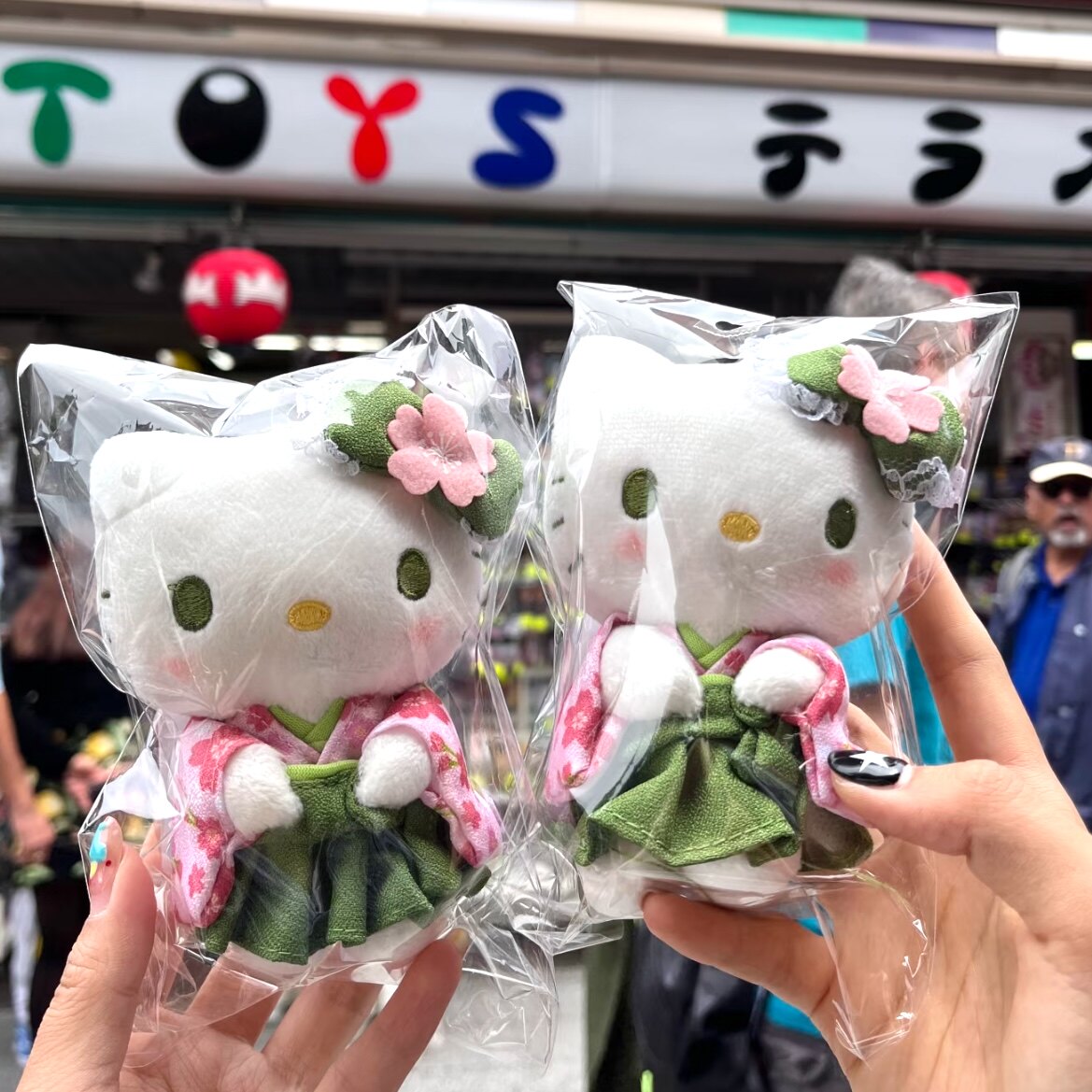 日本抹茶Kitty东京限定和服hello kitty毛绒玩偶小公仔包包挂件