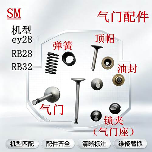 7.5罗宾EY28气门座弹簧顶柱油封