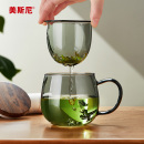 玻璃杯茶水分离杯办公室高颜值泡茶杯个人专用高硼硅杯子2024新款