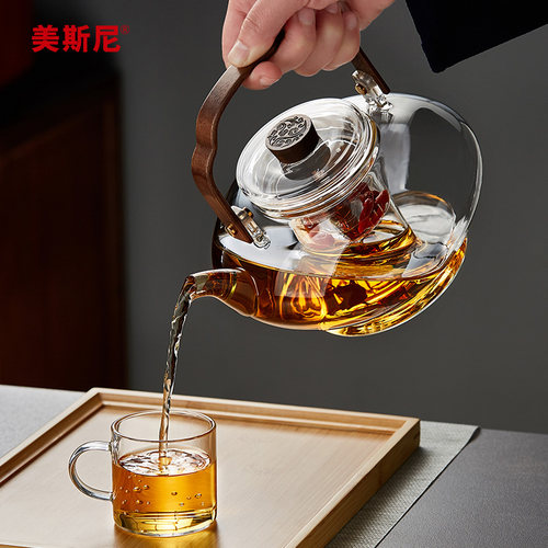 美斯尼煮茶壶玻璃提梁壶蒸煮茶器