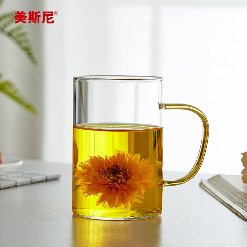 美斯尼玻璃杯耐高温泡茶杯牛奶杯图片