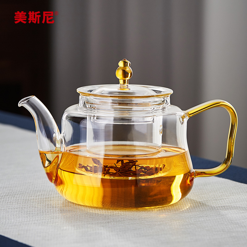 美斯尼玻璃茶壶耐高温煮茶器电陶炉烧水壶家用茶水分离花茶壶茶具