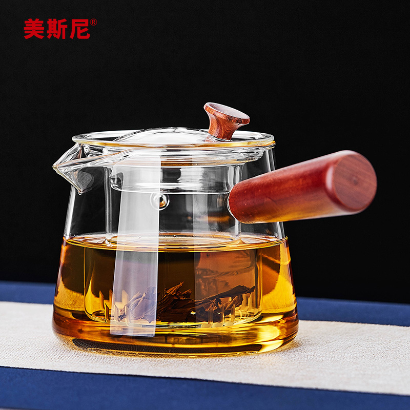 玻璃煮茶壶侧把煮茶器耐高温茶具