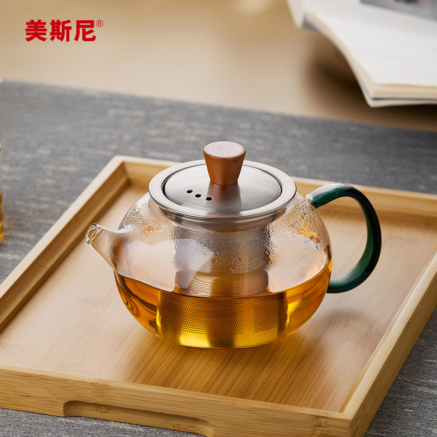 玻璃茶壶茶水分离小号耐高温加厚不锈钢过滤泡茶器一人用功夫茶具