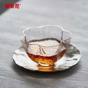 美斯尼玻璃茶杯主人杯家用耐热小杯子日式功夫茶具品茗杯单个茶碗