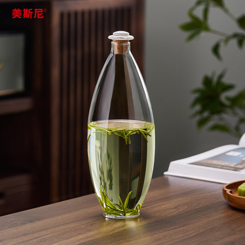 玻璃冷水壶家用耐热绿茶泡茶壶高硼硅水瓶花插冷萃泡茶杯密封酒瓶