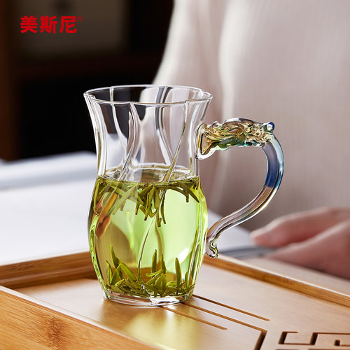 美斯尼玻璃水杯家用牛奶咖啡杯子