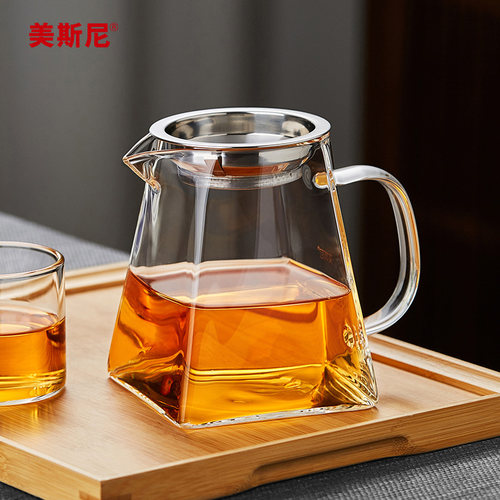 美斯尼玻璃公道杯茶滤网茶漏一体