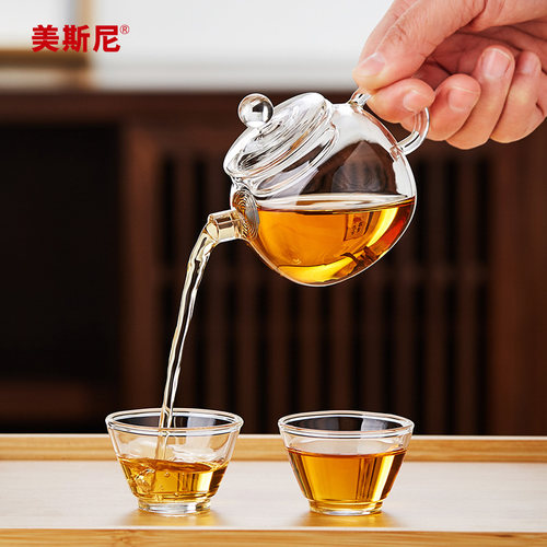 美斯尼玻璃小茶壶耐高温加厚茶具