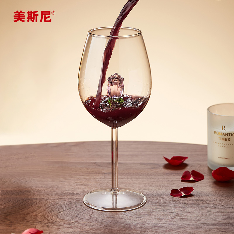 美斯尼玻璃高脚杯家用红酒杯葡萄酒杯水晶玻璃欧式创意轻奢香槟杯