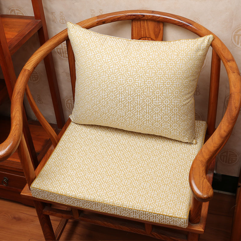 红木沙发棉麻仿古风加厚椅子坐垫
