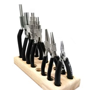 珠宝 圆嘴钳台湾GT不锈钢钳六段钳子卷针凹槽绕线串珠编绳手工套装